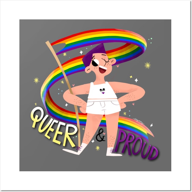 Queer & Proud - Asex heart Wall Art by Gummy Illustrations